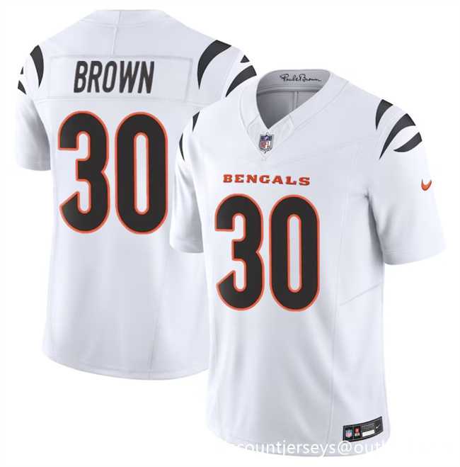 Men & Women & Youth Cincinnati Bengals #30 Chase Brown White 2024 F.U.S.E Vapor Untouchable Limited Stitched Jersey Dzhi->cincinnati bengals->NFL Jersey